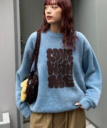 CIAOPANIC TYPY（チャオパニックティピー）の「【UNISEX】ニュアンスロゴシャギーニット（ニット/セーター）」