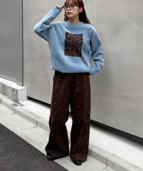 CIAOPANIC TYPY(チャオパニックティピー)の「【UNISEX】ニュアンスロゴシャギーニット(ニット/セーター・レディース・チャコールグレー/ブラック/ベージュ/グレー/ブルー・MEDIUM/LARGE)」の21枚目の写真