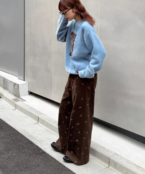 CIAOPANIC TYPY(チャオパニックティピー)の「【UNISEX】ニュアンスロゴシャギーニット(ニット/セーター・レディース・チャコールグレー/ブラック/ベージュ/グレー/ブルー・MEDIUM/LARGE)」の22枚目の写真