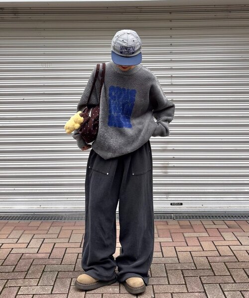 CIAOPANIC TYPY(チャオパニックティピー)の「【UNISEX】ニュアンスロゴシャギーニット(ニット/セーター・レディース・チャコールグレー/ブラック/ベージュ/グレー/ブルー・MEDIUM/LARGE)」の16枚目の写真