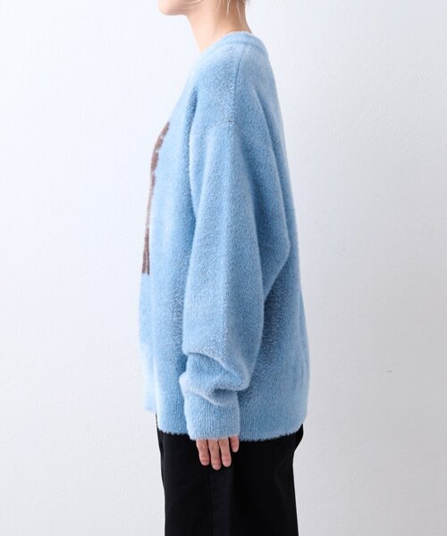 CIAOPANIC TYPY(チャオパニックティピー)の「【UNISEX】ニュアンスロゴシャギーニット(ニット/セーター・レディース・チャコールグレー/ブラック/ベージュ/グレー/ブルー・MEDIUM/LARGE)」の7枚目の写真