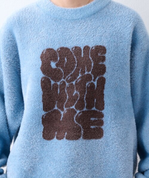 CIAOPANIC TYPY(チャオパニックティピー)の「【UNISEX】ニュアンスロゴシャギーニット(ニット/セーター・レディース・チャコールグレー/ブラック/ベージュ/グレー/ブルー・MEDIUM/LARGE)」の10枚目の写真