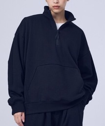 【+phenix / プラスフェニックス】CVC HALF-ZIP SWEATSHIRT　フロントハーフジップ　スウェット