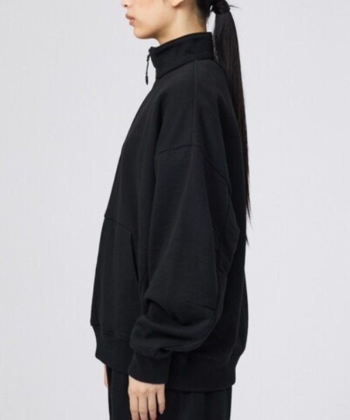 +phenix（プラスフェニックス）の「【+phenix / プラスフェニックス】CVC HALF-ZIP SWEATSHIRT　フロントハーフジップ　スウェット（スウェット・メンズ・ブラック・LARGE/X-LARGE/MEDIUM）」の10枚目の写真