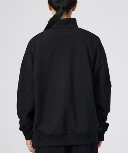 +phenix（プラスフェニックス）の「【+phenix / プラスフェニックス】CVC HALF-ZIP SWEATSHIRT　フロントハーフジップ　スウェット（スウェット・メンズ・ブラック・LARGE/X-LARGE/MEDIUM）」の9枚目の写真