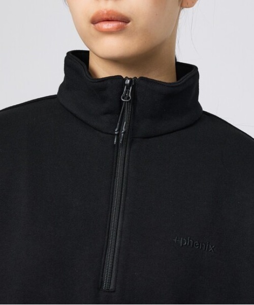 +phenix（プラスフェニックス）の「【+phenix / プラスフェニックス】CVC HALF-ZIP SWEATSHIRT　フロントハーフジップ　スウェット（スウェット・メンズ・ブラック・LARGE/X-LARGE/MEDIUM）」の8枚目の写真