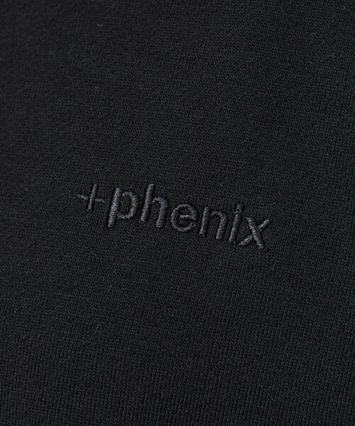 +phenix（プラスフェニックス）の「【+phenix / プラスフェニックス】CVC HALF-ZIP SWEATSHIRT　フロントハーフジップ　スウェット（スウェット・メンズ・ブラック・LARGE/X-LARGE/MEDIUM）」の3枚目の写真
