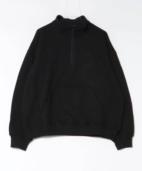 +phenix（プラスフェニックス）の「【+phenix / プラスフェニックス】CVC HALF-ZIP SWEATSHIRT　フロントハーフジップ　スウェット（スウェット・メンズ・ブラック・LARGE/X-LARGE/MEDIUM）」の5枚目の写真