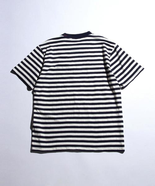 Guess(ゲス)の「<GUESS Originals>×<A$AP Rocky> STRIPE TEE/Tシャツ(Tシャツ/カットソー・メンズ・ネイビー/レッド・LARGE/MEDIUM/SMALL)」の8枚目の写真