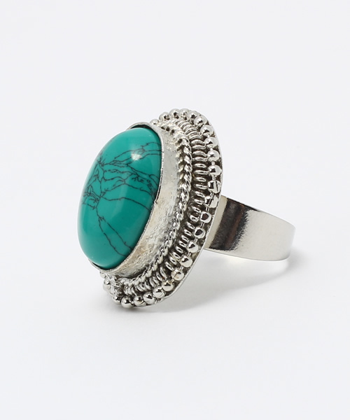 RAGEBLUE（レイジブルー）の「STONE RING/717361（リング・メンズ・ダークブラウン/ライトブルー/ブラック・FREE）」の4枚目の写真