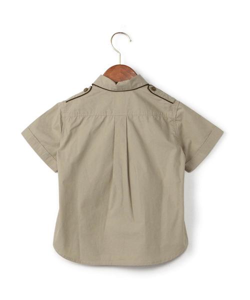 green label relaxing（グリーンレーベルリラクシング）の「ボーイスカウト シャツ◆（シャツ/ブラウス・キッズ・ベージュ/オリーブ・125/105/115）」の9枚目の写真