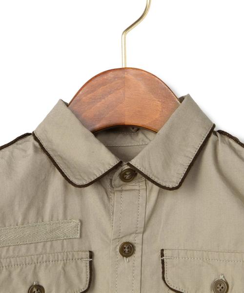 green label relaxing（グリーンレーベルリラクシング）の「ボーイスカウト シャツ◆（シャツ/ブラウス・キッズ・ベージュ/オリーブ・125/105/115）」の10枚目の写真