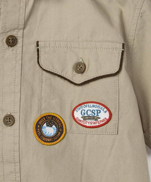 green label relaxing（グリーンレーベルリラクシング）の「ボーイスカウト シャツ◆（シャツ/ブラウス・キッズ・ベージュ/オリーブ・125/105/115）」の3枚目の写真