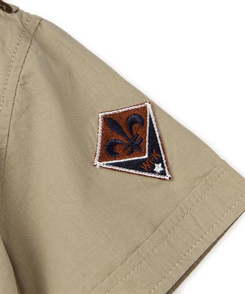 green label relaxing（グリーンレーベルリラクシング）の「ボーイスカウト シャツ◆（シャツ/ブラウス・キッズ・ベージュ/オリーブ・125/105/115）」の5枚目の写真