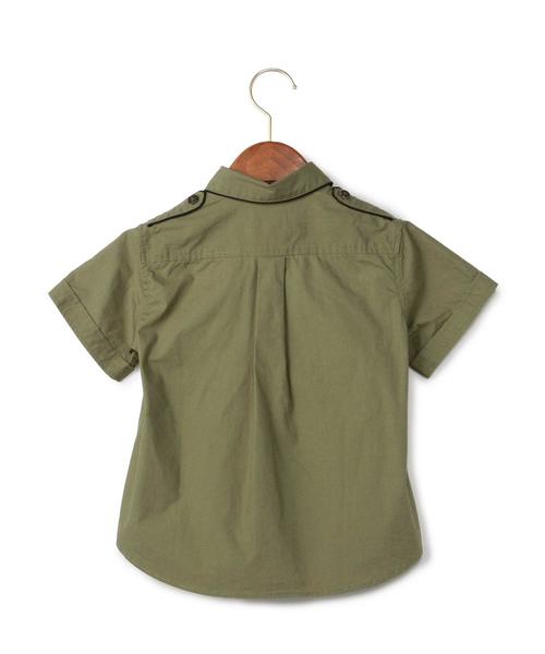 green label relaxing（グリーンレーベルリラクシング）の「ボーイスカウト シャツ◆（シャツ/ブラウス・キッズ・ベージュ/オリーブ・125/105/115）」の7枚目の写真