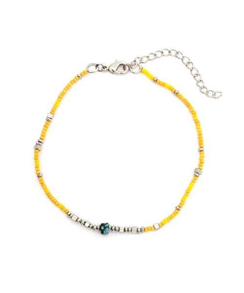 チャイハネ（チャイハネ）の「【チャイハネ】ミリオンMEN'Sアンクレット（アンクレット・メンズ・レッド/ホワイト/ライトブルー/ブラック/ターコイズブルー/イエロー・FREE）」の5枚目の写真