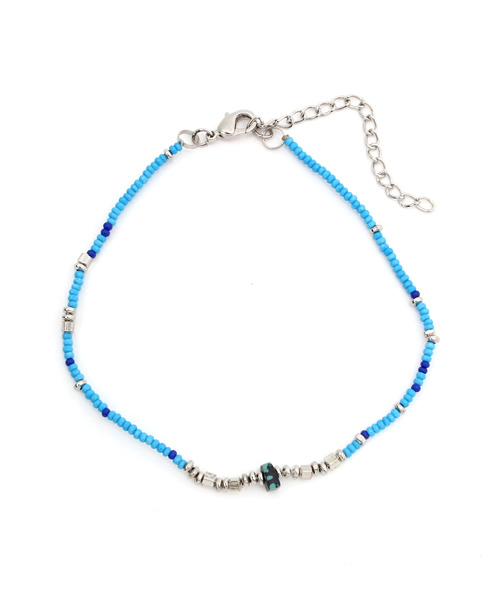 チャイハネ（チャイハネ）の「【チャイハネ】ミリオンMEN'Sアンクレット（アンクレット・メンズ・レッド/ホワイト/ライトブルー/ブラック/ターコイズブルー/イエロー・FREE）」の3枚目の写真