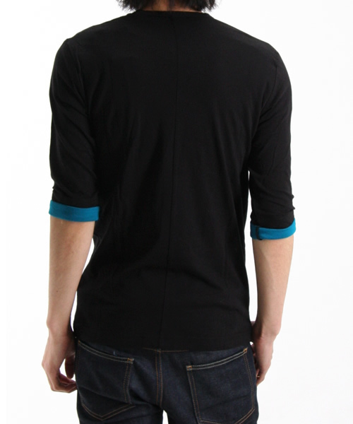 And A（アンドエー）の「モンブラン7分T（Tシャツ/カットソー・メンズ・ブラック/スミクロ/ベージュ系その他/ロイヤルブルー/グレー/ピンク系その他/パープル系その他・42）」の15枚目の写真