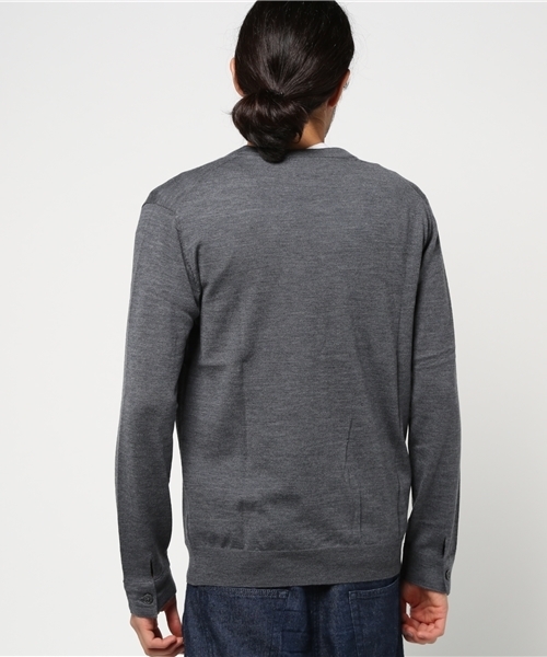 BLACK LABEL CRESTBRIDGE（ブラックレーベル・クレストブリッジ）の「ウオッシャブルウール　カーディガン（カーディガン/ボレロ・メンズ・グレー/チャコールグレー/ブラック/ネイビー・L/M/S/LL）」の8枚目の写真
