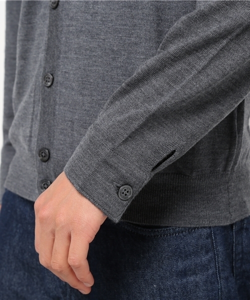 BLACK LABEL CRESTBRIDGE（ブラックレーベル・クレストブリッジ）の「ウオッシャブルウール　カーディガン（カーディガン/ボレロ・メンズ・グレー/チャコールグレー/ブラック/ネイビー・L/M/S/LL）」の5枚目の写真
