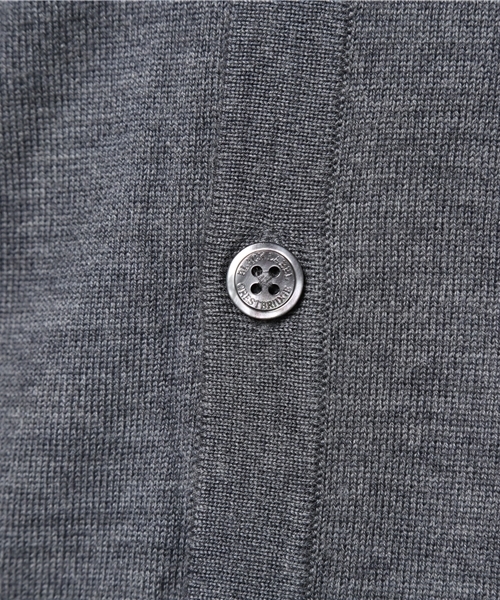 BLACK LABEL CRESTBRIDGE（ブラックレーベル・クレストブリッジ）の「ウオッシャブルウール　カーディガン（カーディガン/ボレロ・メンズ・グレー/チャコールグレー/ブラック/ネイビー・L/M/S/LL）」の6枚目の写真