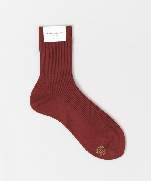 URBAN RESEARCH（アーバンリサーチ）の「エジプト綿リブソックス（ソックス/靴下・レディース・ホワイト/ブラック/ライトグレー/ボルドー・FREE）」の4枚目の写真
