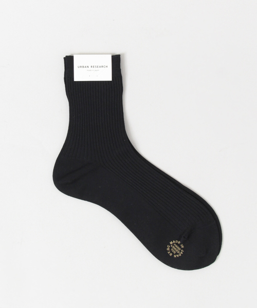 URBAN RESEARCH（アーバンリサーチ）の「エジプト綿リブソックス（ソックス/靴下・レディース・ホワイト/ブラック/ライトグレー/ボルドー・FREE）」の2枚目の写真