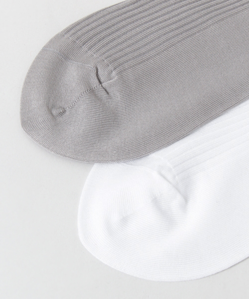 URBAN RESEARCH（アーバンリサーチ）の「エジプト綿リブソックス（ソックス/靴下・レディース・ホワイト/ブラック/ライトグレー/ボルドー・FREE）」の7枚目の写真