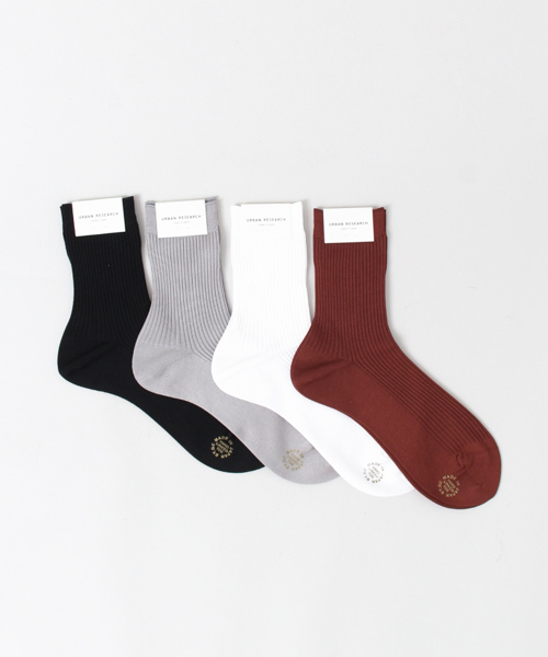 URBAN RESEARCH（アーバンリサーチ）の「エジプト綿リブソックス（ソックス/靴下・レディース・ホワイト/ブラック/ライトグレー/ボルドー・FREE）」の8枚目の写真
