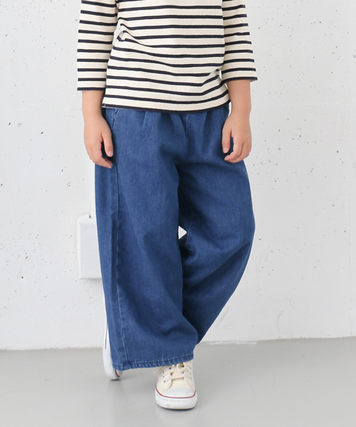 URBAN RESEARCH DOORS(アーバンリサーチドアーズ)の「DOORS デニムワイドパンツ(デニムパンツ・キッズ・インディゴブルー・105/135/90/120)」の14枚目の写真