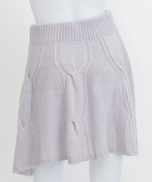 MICOAMERI（ミコアメリ）の「ケーブルニットスカート（スカート・レディース・ホワイト/ブラック/グレー・FREE）」の8枚目の写真