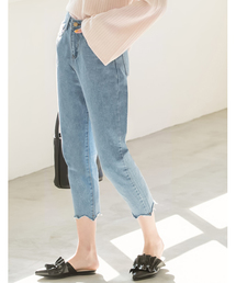 Re:EDIT | [リエディ]カットオフワイドデニムパンツ/ボトムス/パンツ/デザインデニム(デニムパンツ)