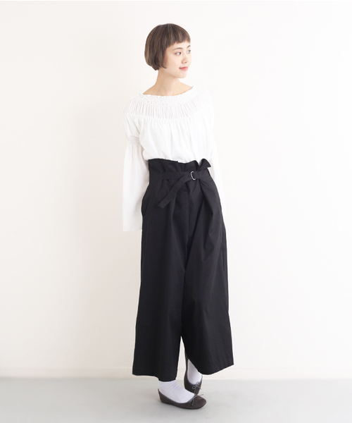 MERLOT（メルロー）の「フリルギャザーオフショルブラウス4913（シャツ/ブラウス・レディース・ブラック/ライトブルー/ベージュ/ピンク/オフホワイト・FREE）」の10枚目の写真