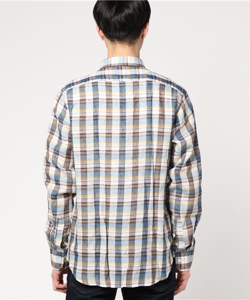 Hartford(ハートフォード)の「HARTFORD マドラスチェックボタンダウンシャツ(シャツ/ブラウス・メンズ・ネイビー・MEDIUM/LARGE)」の3枚目の写真