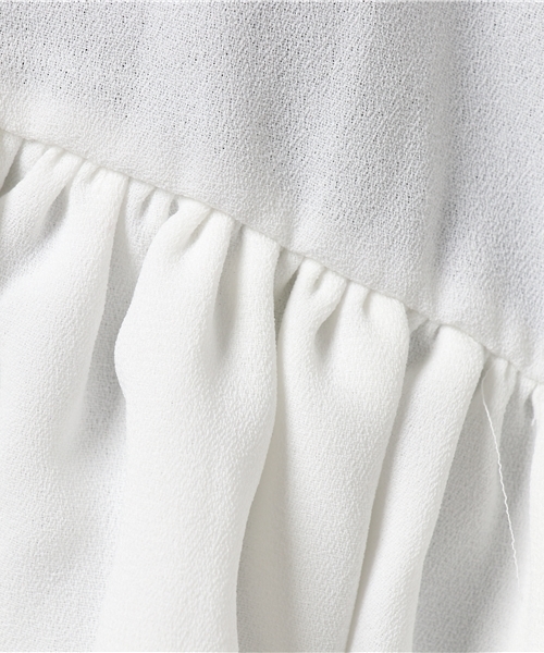 MERLOT（メルロー）の「裾ラッフルティアードトップス1231（シャツ/ブラウス・レディース・ワイン/マスタード/ブラック/オフホワイト・FREE）」の10枚目の写真