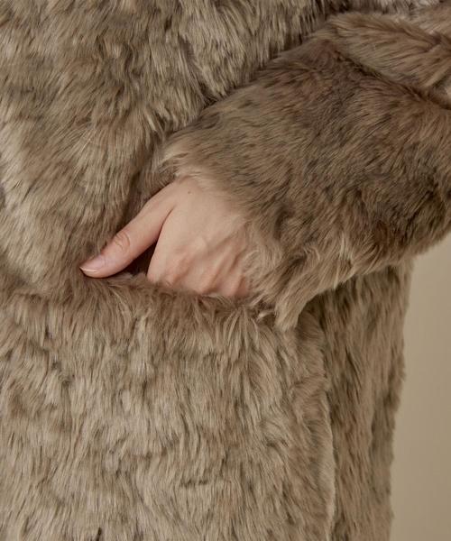 Another Edition(アナザーエディション)の「テディノーカラーコート(その他アウター・レディース・オフホワイト/ピンク/モカ・MEDIUM/SMALL)」の14枚目の写真