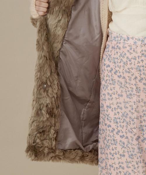 Another Edition(アナザーエディション)の「テディノーカラーコート(その他アウター・レディース・オフホワイト/ピンク/モカ・MEDIUM/SMALL)」の16枚目の写真