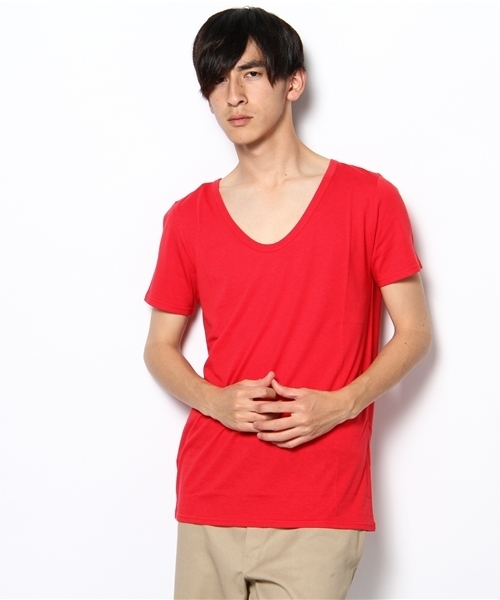 603（ロクマルサン）の「603 無地Ｕネック半袖カットソー（Tシャツ/カットソー・メンズ・オフホワイト/ベージュ/ブラック/ライトグレー/グレー/ブルー/ダークグリーン/イエロー/ライトピンク/ローズ・40）」の10枚目の写真