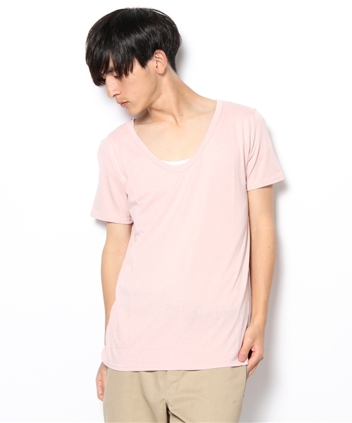 603（ロクマルサン）の「603 無地Ｕネック半袖カットソー（Tシャツ/カットソー・メンズ・オフホワイト/ベージュ/ブラック/ライトグレー/グレー/ブルー/ダークグリーン/イエロー/ライトピンク/ローズ・40）」の9枚目の写真