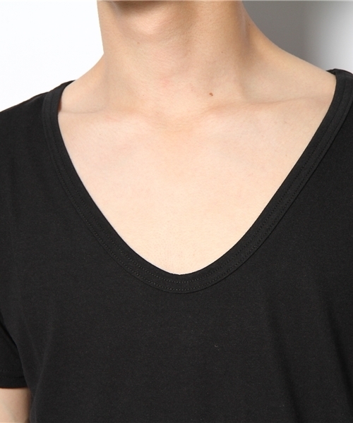 603（ロクマルサン）の「603 無地Ｕネック半袖カットソー（Tシャツ/カットソー・メンズ・オフホワイト/ベージュ/ブラック/ライトグレー/グレー/ブルー/ダークグリーン/イエロー/ライトピンク/ローズ・40）」の11枚目の写真
