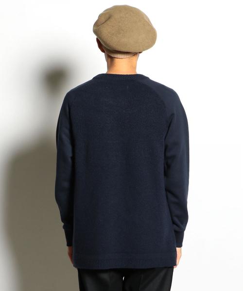 Curly（カーリー）の「CURLY（カーリー） NOMADIC SWEAT ニット（ニット/セーター・メンズ・オフホワイト/ネイビー・2/1）」の3枚目の写真