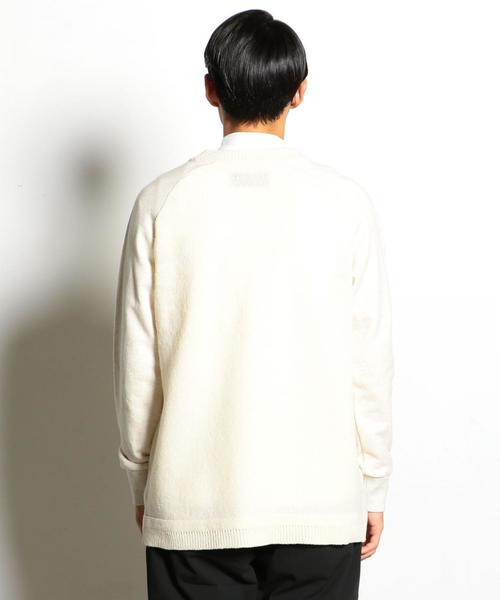 Curly（カーリー）の「CURLY（カーリー） NOMADIC SWEAT ニット（ニット/セーター・メンズ・オフホワイト/ネイビー・2/1）」の13枚目の写真