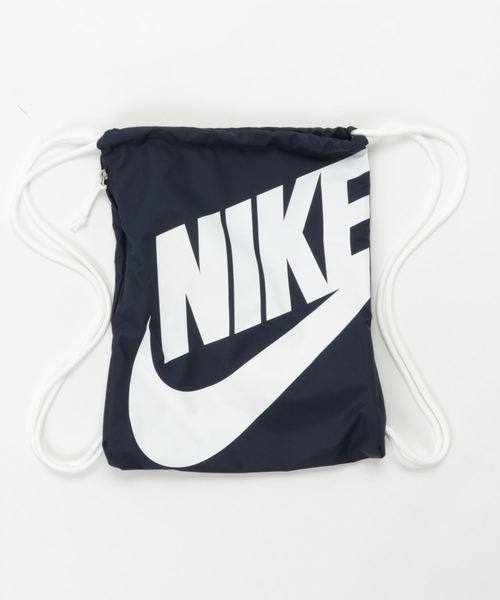 NIKE（ナイキ）の「WEGO/NIKE NSWヘリテージジムサック（バックパック/リュック・レディース・ブラック/ネイビー/グレー/ピンク・FREE）」の3枚目の写真