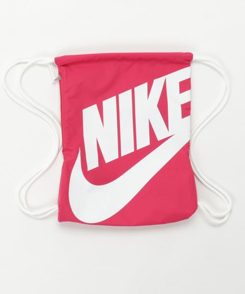 NIKE（ナイキ）の「WEGO/NIKE NSWヘリテージジムサック（バックパック/リュック・レディース・ブラック/ネイビー/グレー/ピンク・FREE）」の4枚目の写真