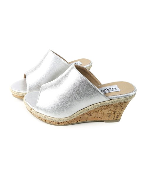 Realta(レアルタ)の「Realta(レアルタ) オープントゥのコルクソールサンダル(サンダル・レディース・シルバー/ホワイト/ダークブラウン/ブラック・L/LL/M/S)」の8枚目の写真