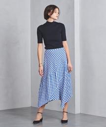 ユナイテッドアローズFAbRICAギンガムチェックロングフレアスカート36別注 ユナイテッドアローズ FABRICA ギンガムチェック フレアスカート