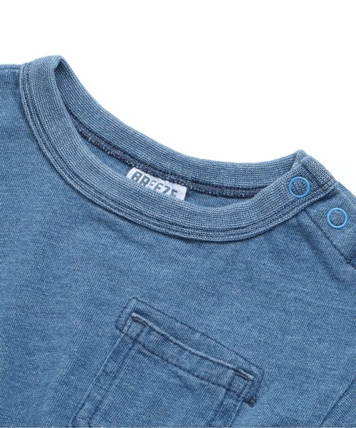 BREEZE(ブリーズ)の「インディゴ無地ワンピ(ワンピース・キッズ・ネイビー/ブルー・80/90/100/110/120/130/140)」の10枚目の写真