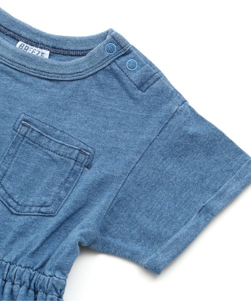 BREEZE(ブリーズ)の「インディゴ無地ワンピ(ワンピース・キッズ・ネイビー/ブルー・80/90/100/110/120/130/140)」の11枚目の写真
