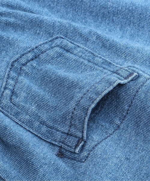 BREEZE(ブリーズ)の「インディゴ無地ワンピ(ワンピース・キッズ・ネイビー/ブルー・80/90/100/110/120/130/140)」の12枚目の写真