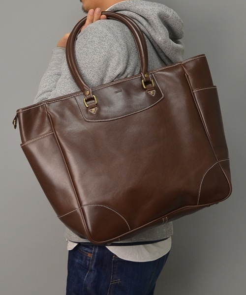 SHIPS（シップス）の「TUSTING: レザー トートバッグ□（トートバッグ